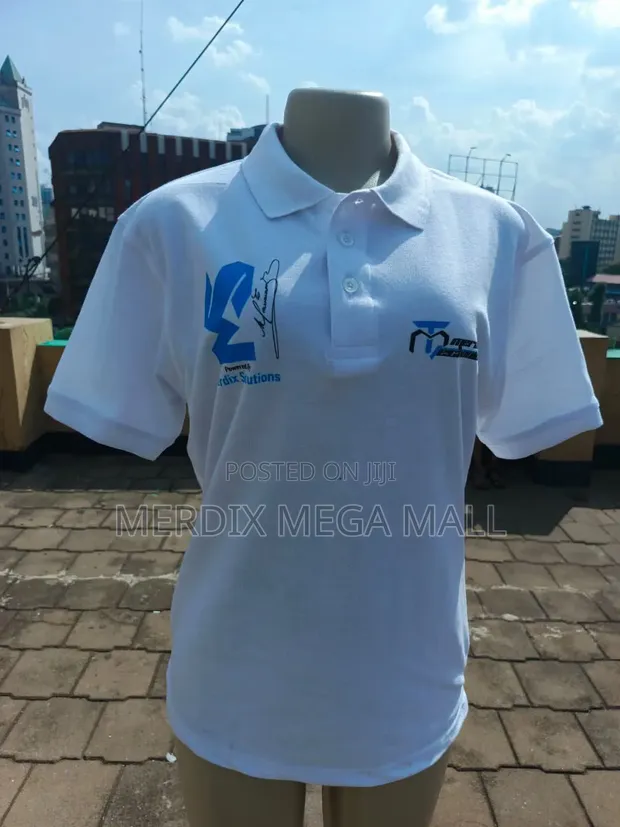 White Cotton Polo Shirt - 1