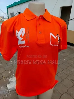 Orange Cotton Polo Shirt
