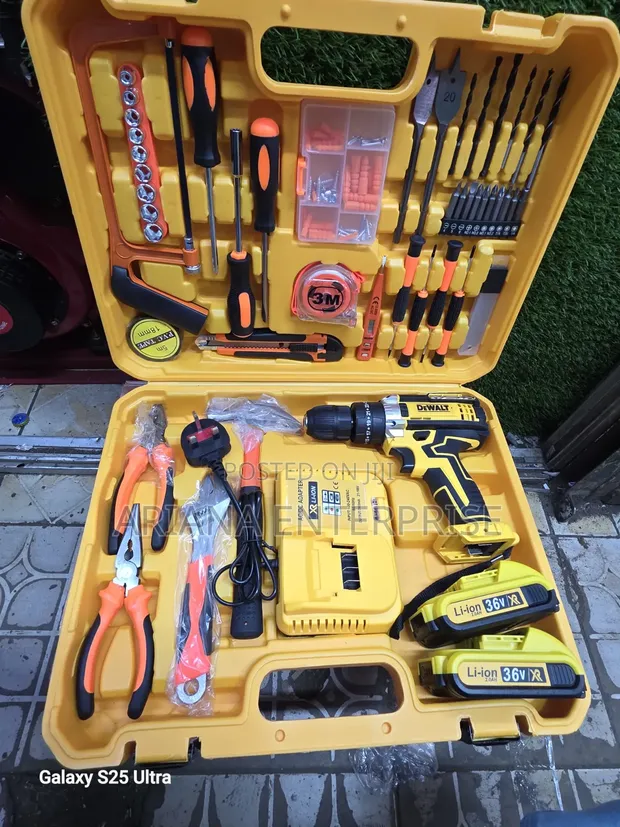 Dewalt 36V Cordless Drill and Tool Set - 1