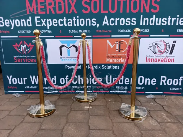 Gold Stanchions / Queue Stands (Pair) - 1