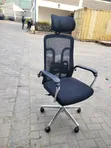 Executive Office Chair with Headrest - Black Mesh - 1