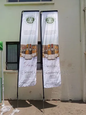 3.5m Telescopic Flag Stand with Branding