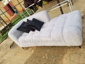 3 Seater Chaise Lounge Sofa - Light Grey