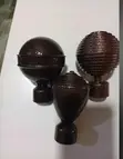 Stylish Bronze & Black Powder-Coated Curtain Rods - 2