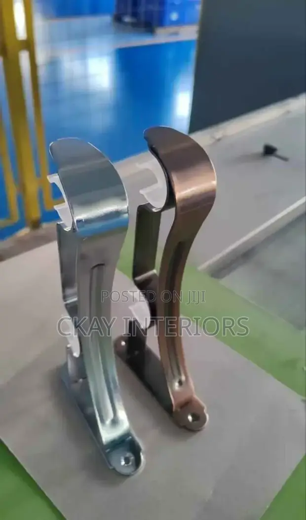 Double & Single Powder Coated Curtain Rod Brackets - 1