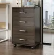 4 Drawer Lockable Mobile Filing Cabinet - 1