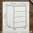 DIY Under-Desk Office Cabinet - 4 Drawers - 2