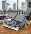 Water-Resistant 15" Laptop Business Bag (Grey) - 1