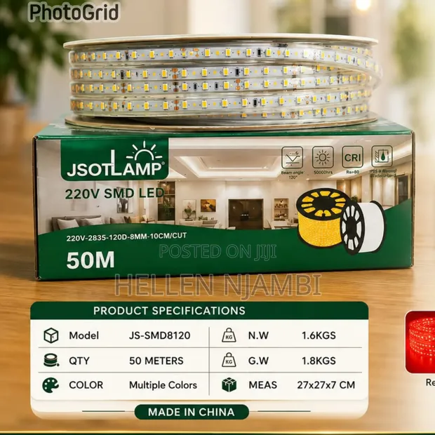JSOT 220V SMD LED Rope/Snake Light - 50m - 1