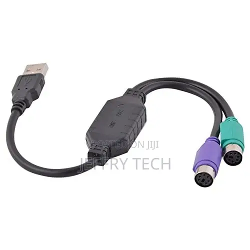 USB to PS2 Converter Cable - USB Male to Dual PS2 Female - 1