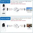 VGA to HDMI Converter Adapter (White) | 1080p - 2