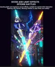 Optical Spin Extendable Double Blade Toy Sword with Light & Sound - 2