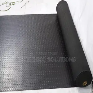 Anti-Slip Rubber Mat with Coin Pattern - Floor Protection