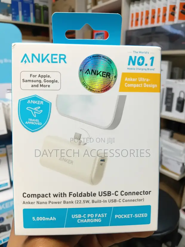 Anker Nano 22.5W Power Bank (5,000mAh, USB-C) - 1