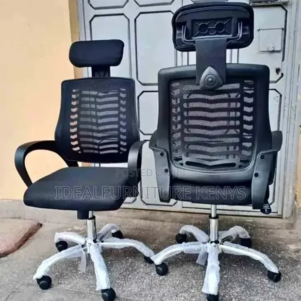 Mesh Office Chair with Headrest - 1