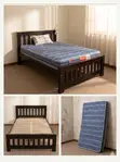 Hardwood Bed Frame & Moko Mattress - 1