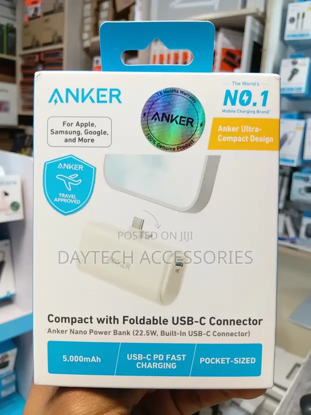 Anker Nano 22.5W 5000mAh Power Bank with Built-in USB-C - 1