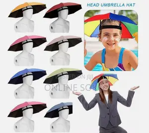 Foldable Umbrella Hat with Adjustable Headband