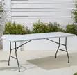 1.2M White Foldable Outdoor Table - 1