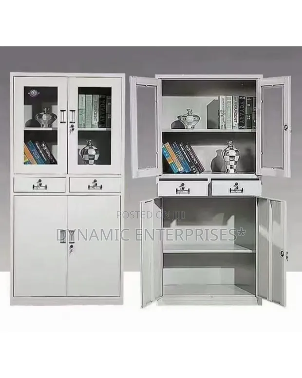 Multi-Tier Lockable Metallic Office Storage and Filing Cabinet - 1