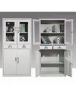 Multi-Tier Lockable Metallic Office Storage and Filing Cabinet - 1