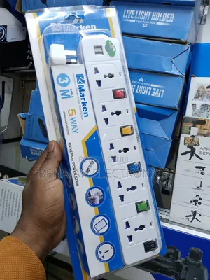 Marken 5-Way Universal Power Strip, Kebo ya Metre 3