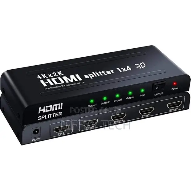 1x4 HDMI Splitter, 4K HDCP Support - 1