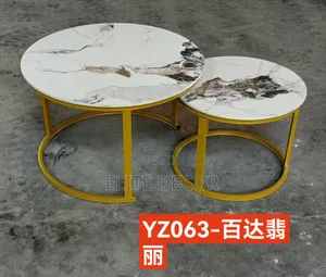 Marble Nesting Coffee Table Set | Modern Living Room Table