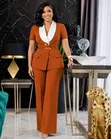 3-Piece Ladies Official Suit with White Collar - 1
