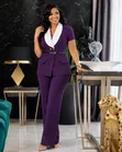 3-Piece Ladies Official Suit with White Collar - 3