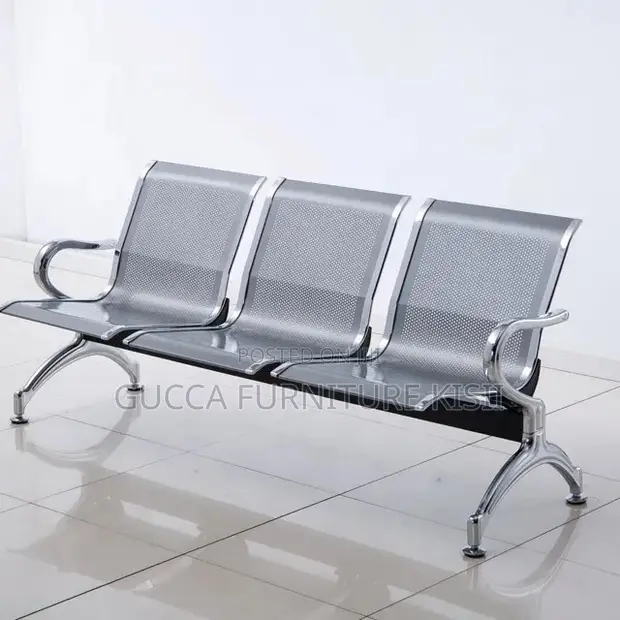 Heavy Duty Steel Unpadded Visitor Bench - 1