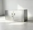 Modern Office Storage Cabinet - White Steel - 2