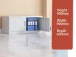 Modern Office Storage Cabinet - White Steel - 3