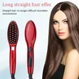 Red Electric Hair Straightener Brush Mermaid Massage - 1