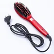 Red Electric Hair Straightener Brush Mermaid Massage - 2