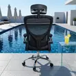 Swivel Mesh Desk Chair - Black - 5