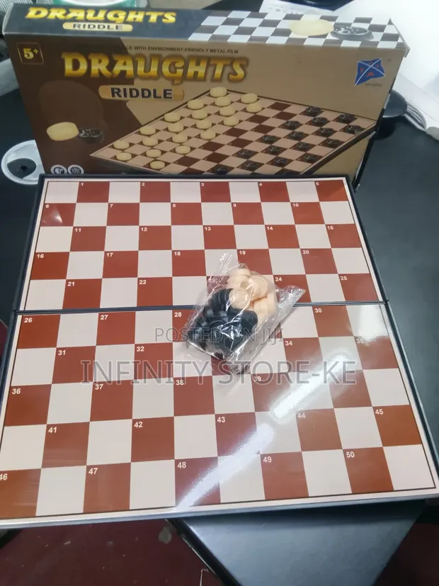 Mchezo wa Bodi wa Draughts Riddle - 1