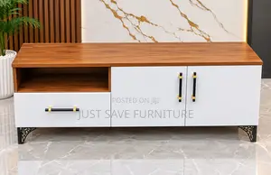 Mavuno Modern TV Console - White Walnut Finish