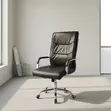 Leather Swivel Study Chair - Black - 2