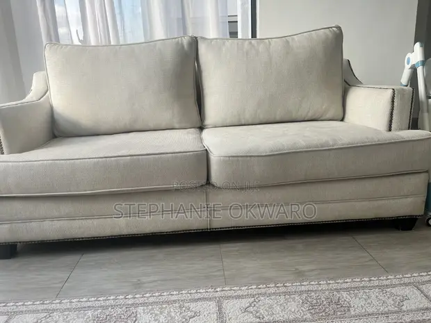 Three Seater Beige Sofa - 1