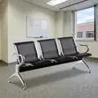 3-Link Black Waiting Bench - 5
