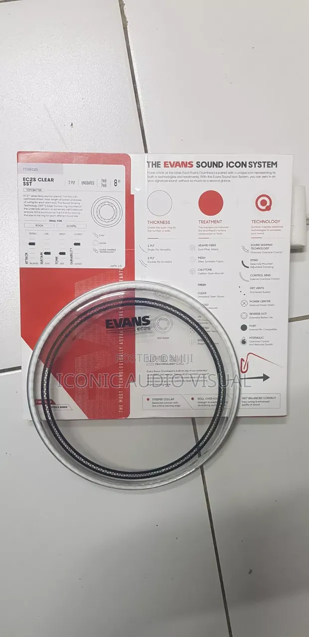 Evans EC2S Clear 8" Drumhead - 1