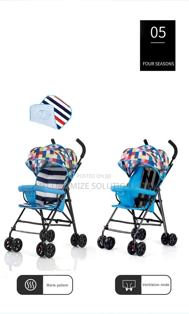 Premium Foldable Baby Stroller - Portable Umbrella Canopy - 1