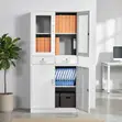 2-Swing Door Metal File Cabinet - White - 5