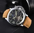 Panerai Automatic Watch ya Wanaume - Nyeusi na Kahawia - 4