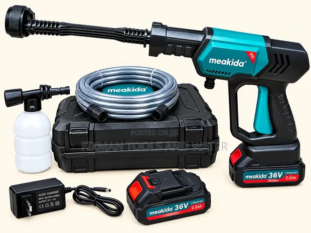 Meakida Cordless High Pressure Washer (2x 36V Batteries) - 1