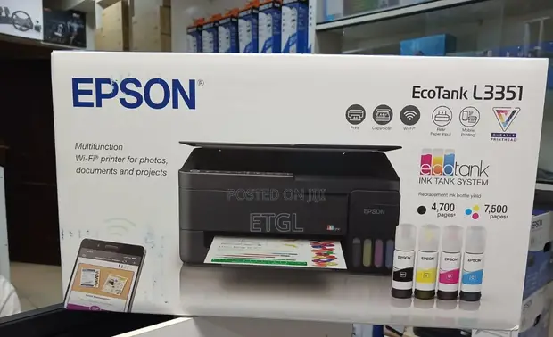 Epson EcoTank L3351 Printer | Wireless | A4 | Print, Copy, Scan - 1