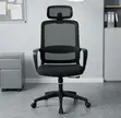 Office Chair with Headrest and Fixed Armrest - 1