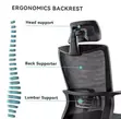 Office Chair with Headrest and Fixed Armrest - 5