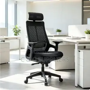 Swivel Lama Mesh Desk Chair - Black